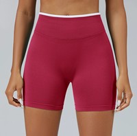 Shorts de sport taille haute grande taille légers et sans coutures - Shorts de gym et de yoga extensibles dans quatre directions avec taille élastique