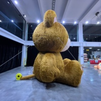 Decoración Navideña de Oso de Peluche Inflable Personalizada de 4 m de Alto, Impermeable y Duradera, con Diseño de Corazón, Color Marrón