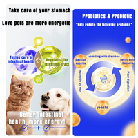 Supplément probiotique pour chats et chiens, comprimés de probiotiques et de prébiotiques à double action, comprimés probiotiques à haute efficacité