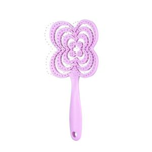 หวีจัดแต่งทรงผมแบบเปียกและแห้ง ใช้ได้สองแบบ ช่วยเพิ่มวอลลุ่ม ทรงกลม ปลายหวีแบบเข็ม แผ่นหลังโปร่ง รูปทรงใบโคลเวอร์สี่แฉก - Product Image 3