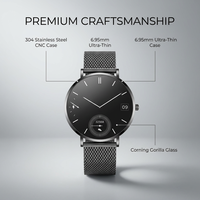 Reloj Inteligente T8 Ultra, Acero Inoxidable 304, Pantalla AMOLED Redonda de 1.19 Pulgadas, Cristal Gorilla, Resistente al Agua IP68, Monitor de Actividad Física, Llamadas por Bluetooth