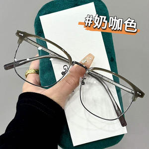 Monture de lunettes optiques demi-cerclées Tr90 31151, protection anti-lumière bleue, unisexe, taille moyenne, verres PC, forme quadrilatère - Product Image 3