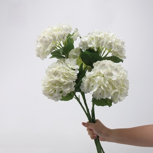 LO-847 Flores Artificiales Blancas al por Mayor, Mezcla de Rosas, Dalias, Tulipanes, Hortensias, Flores de Seda para Decoración de Bodas y Hogar - Product Image 5