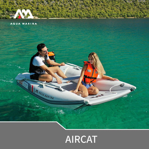 Bateau pneumatique double coque <span class=keywords><strong>AQUA</strong></span> <span class=keywords><strong>MARINA</strong></span> AIRCAT 285*160cm en PVC, pour la navigation en eaux ouvertes, capacité 4 personnes, moteur 3.7kW, DWF - Product Image 3