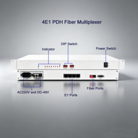 Multiplexeur de Fibre Optique 4E1 PDH, Multiplexeur 4 Canaux E1 sur Fibre, Convertisseur Optique