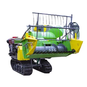 Harvesters, alta qualidade mini combinado agricultura 4lz-1.0 trigo de combate de arroz harvester para paddy cheado em bangladdeja