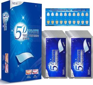 Bandes blanchissantes 5D blanches 6% HP ou sans <span class=keywords><strong>peroxyde</strong></span>, 28 bandes blanchissantes pour fumer, café, Soda, vin, élimination des taches - Product Image 1