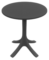Table Ronde d'Extérieur Moderne en Plastique Multicolore avec Piétement, Portable, pour Salle à Manger, Cuisine, Mobilier de Maison - Vente en Gros