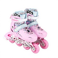 Patins à roulettes ajustables en gros, 4 roues, double boucle, roues en PU, pour le sport en extérieur, idéal pour les débutantes