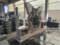 Pierres tombales et monuments papillon modernes américains, taille personnalisée, sculptés à la main en granit rouge, prix d'usine, monument funéraire
