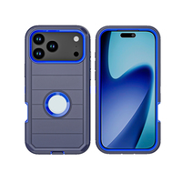 MOQ 500 Nouvelle coque de téléphone mobile Stripe Armor pour iPhone 18 Pro Max, étui de protection 3-en-1 avec clip ceinture pour iPhone 12 13 14 15 16 17 Air