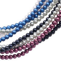 Perles de verre rondes mates de 6 mm de qualité supérieure avec fil, esthétique de luxe discret, directement du fabricant mondial