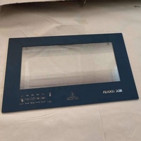 Verre trempé imprimé en soie noir transparent de 4 mm, design personnalisé, prix pour porte de four à micro-ondes