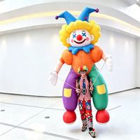 Costume gonflable de mascotte de clown de Noël en tissu Oxford pour événements festifs, spectacles et publicité
