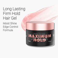 Gel capillaire OEM Herbal Strong Hold lissant, nourrissant et hydratant pour cheveux bouclés, fixateur de bords, unisexe, tous types de cheveux