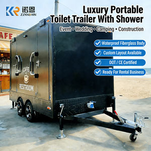 Remorque de toilettes mobiles, remorque de toilettes portables <span class=keywords><strong>avec</strong></span> <span class=keywords><strong>douche</strong></span> pour événements en plein air, chantiers de construction - Product Image 2