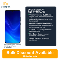 Remplacement pour l'écran OLED du Samsung Galaxy S25 5G, assemblage d'écran original + verre remplaçable, avec cadre d'origine, grade A