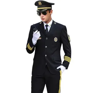 Société de propriété classique à manches longues hommes volant manteau de personnel de sécurité société de sécurité manteau uniforme de sécurité