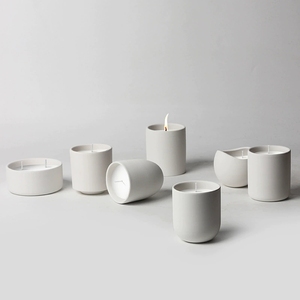 Portacandele Nordico Vuoto Personalizzato, Decorazione Marocchina, Vasi Unici per Candele, Contenitori in <span class=keywords><strong>Ceramica</strong></span> Bianca per Regali Fai-da-Te - Product Image 3