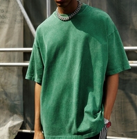 T-shirt pour homme de haute qualité, style streetwear, coupe ample, ourlet brut, col rond, manches courtes, ourlet rond, surdimensionné, OEM