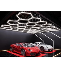 Lumière LED hexagonale Etop 650W IP54 6500K 72000lm Durée de vie 50000h pour garage automobile, atelier de beauté automobile