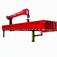 Grue sur camion de 16 tonnes à flèche télescopique en 5 sections, hauteur 23,5 m, double pompe, rotation à 360°, pour le chargement de chantier
