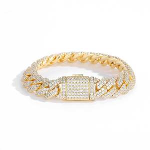 Bracelets cubains personnalisés en forme de diamant double couche GRA Moissanite, en argent S925, style streetwear urbain, bijoux rap glacés, fournisseur - Product Image 2