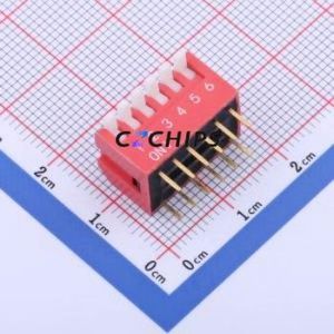 KH-1002-CB2.54-6P DIP Switch Through hole Component (THT) Switch Piano Key 5 PC Pin 2.54mm - Product Image 1