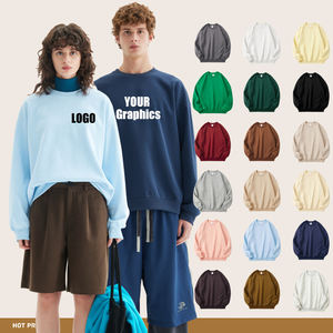 Sudadera Unisex Oversize Personalizada con Cuello Redondo y Logotipo Estampado en Relieve, Lavado Enzimático, Alta Calidad, Primavera, Venta al por Mayor - Product Image 2