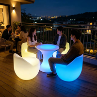 Ensemble de table et chaises LED pour Halloween et Noël, intérieur/extérieur, en forme de taille, étanche IP54, anti-corrosion, télécommande, intelligent, loisirs