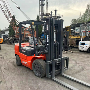 Good Working Condition HeLi <b>Used</b> Diesel Forklift 3 Ton Three Stage Mast 3254mm Fork Length Original for Sale - Product Image 1