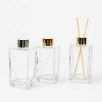 Diffuseur à roseaux en verre, flacon rechargeable pour diffuseur à roseaux, atomiseur de parfum en verre avec étiquette et logo personnalisés