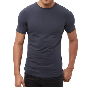 Axgarment-Camiseta de manga corta con cuello redondo, camisa de manga corta de 100% cm