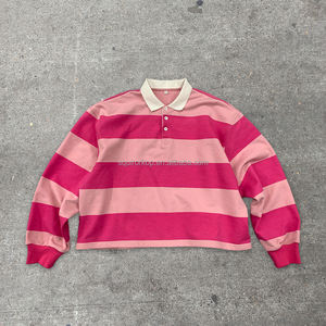 Maglietta da uomo con stampa a righe di <span class=keywords><strong>cotone</strong></span> francese stile Streetwear personalizzato a blocchi di colore a <span class=keywords><strong>manica</strong></span> <span class=keywords><strong>lunga</strong></span> - Product Image 1