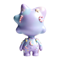 Jouet en PVC personnalisé OEM Chine, personnage étoile Kawaii, macaron dégradé, objet de collection sucré pour décoration de bureau et cadeaux de fêtes