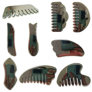 Outils de massage personnalisés en forme de rouleau pour le visage, peigne de massage en métal Guasha, peigne Gua Sha en acier inoxydable 304 - Product Image 6