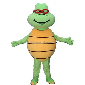 Efun最小起订量1 pc流行定制绿色忍者神龟吉祥物服装成人卡通乌龟动漫角色扮演服装待售