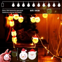 Arbre de Noël Suspendu LED Lumières Chapeau Rouge Père Noël Twinkle Guirlande Lumineuse Fée Hiver Cordes Lumineuses Décoratives