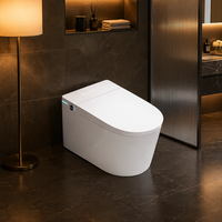 WC intelligent mural élégant et peu encombrant avec réservoir dissimulé, WC intelligent mural intelligent pour salle de bain