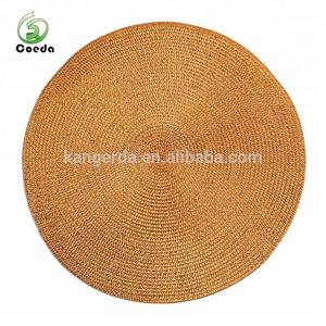 Tovaglietta natalizia rotonda metallica di promozione di colore dorato - Product Image 4