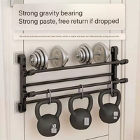 MIXWARES Étagère à chaussures murale pliable, organisateur suspendu à double niveau, rangement sans perçage pour salle de bain et entrée