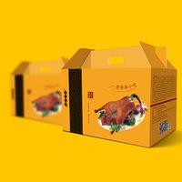 Boîte cadeau rigide écologique et recyclable en carton ondulé personnalisé avec gaufrage, pour emballage de fruits, avec trous d'aération, vente en gros