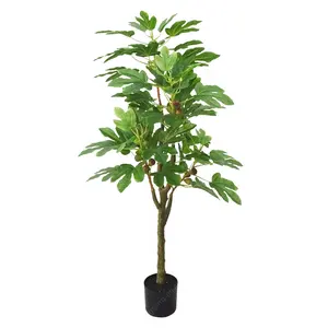 4 Ft Da Terra decorativa della pianta ficus in vaso fig albero artificiale