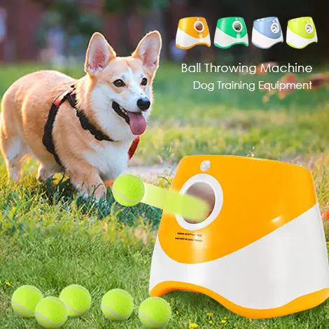 2025 Wholesale Outdoor Pet Automatic Tennis Ball Launcher Dog Training Toys Interactive Throwing Ball Machine