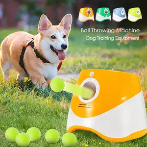 2024 Wholesale Outdoor Pet Automatic Tennis Ball Launcher Dog Training Toys Interactive Fetch Throwing Ball Machine