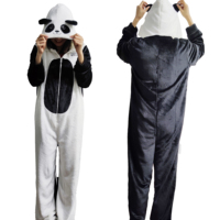 Couverture-sac de couchage panda portable à capuche, super douce, chaude et confortable en flanelle polaire, cadeau panda, combinaison pour adulte et enfant