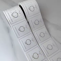 Etiqueta Adhesiva Transparente de Vinilo BOPP Personalizada, Resistente al Aceite y al Agua, con Diseño de Logotipo de Empresa, Impresa en Dorado