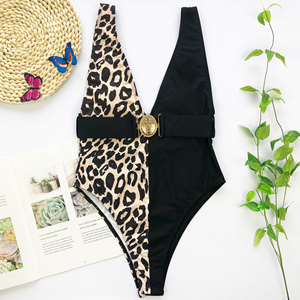 Tùy Chỉnh Mới Sexy Girl One Piece Bikini Beachwear Eo Cao V Cổ Đôi Vai Ren Lên Áo Tắm Phụ Nữ Dễ Thương Thiếu Niên Đồ Bơi - Product Image 4