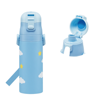 Bouteille d'eau isotherme à double paroi en acier inoxydable 304 avec logo personnalisé, couvercle rabattable, finition mate dégradée, réutilisable pour l'extérieur