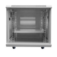 Armoire réseau murale 12U 19 pouces 600 mm de profondeur, double porte en maille, coffret de serveur verrouillable, gris RAL7035 pour CCTV